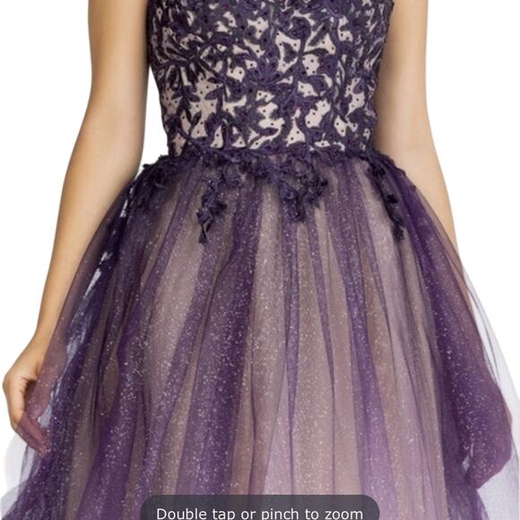 LUCCI LU ABBY PARIS PURPLE GOWN 90110, Size 14, New with Tag MSRP $380 SOO - Picture 4 of 13